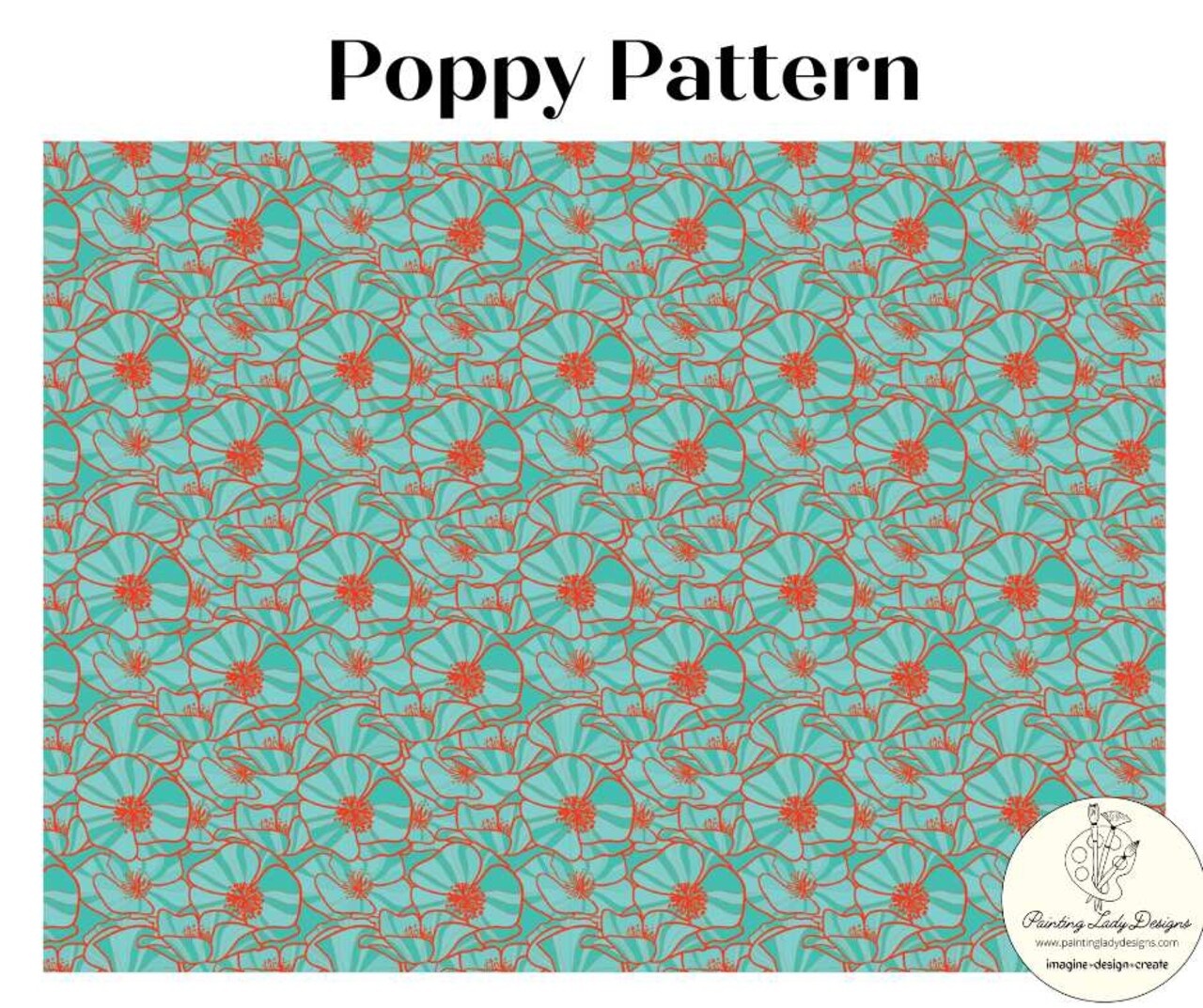 Poppy Pattern Decoupage Paper for Crafting and Multi Media Art (Medium - 18x24 inches)